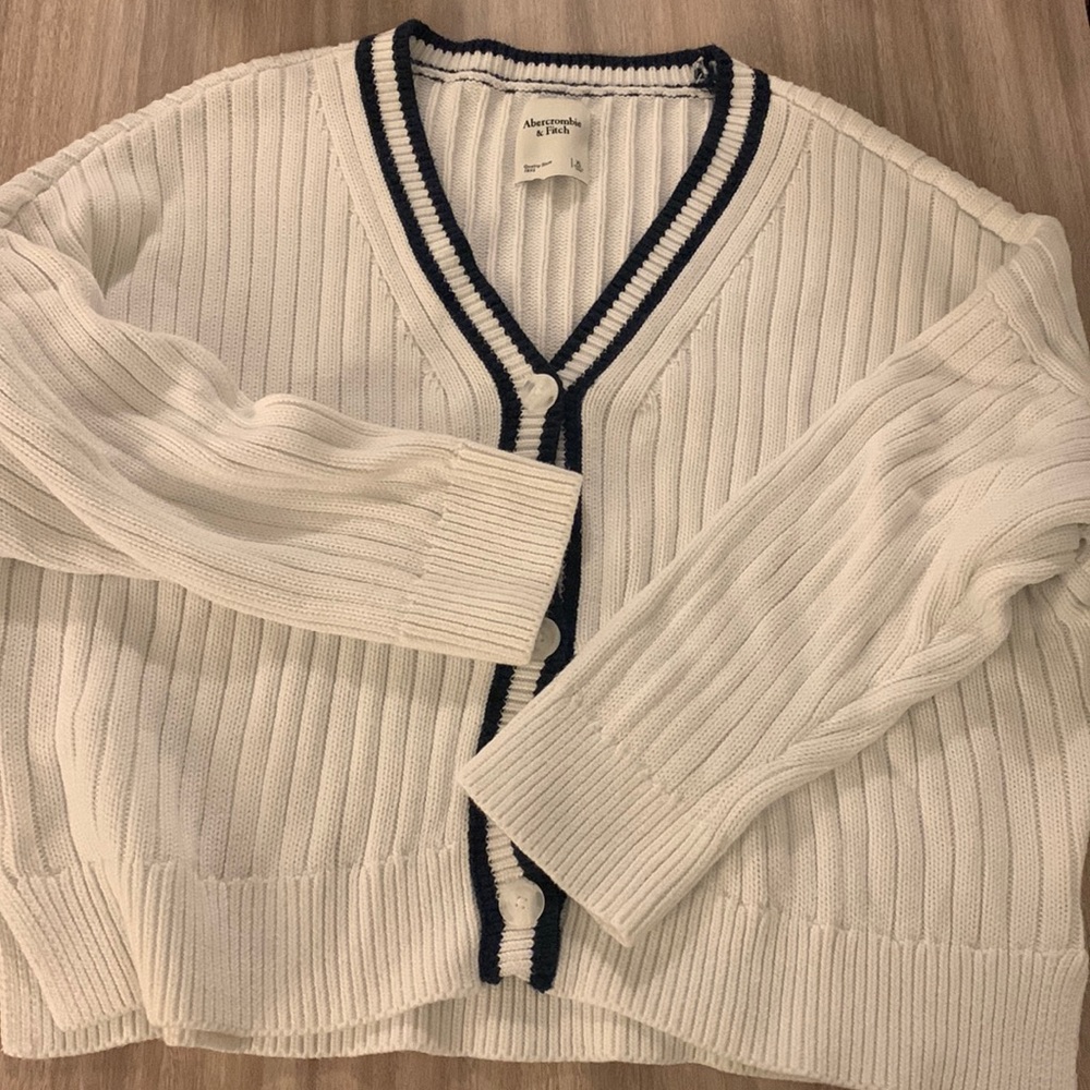 Abercrombie Cable Knit Cardigan Sweater! Size XL
